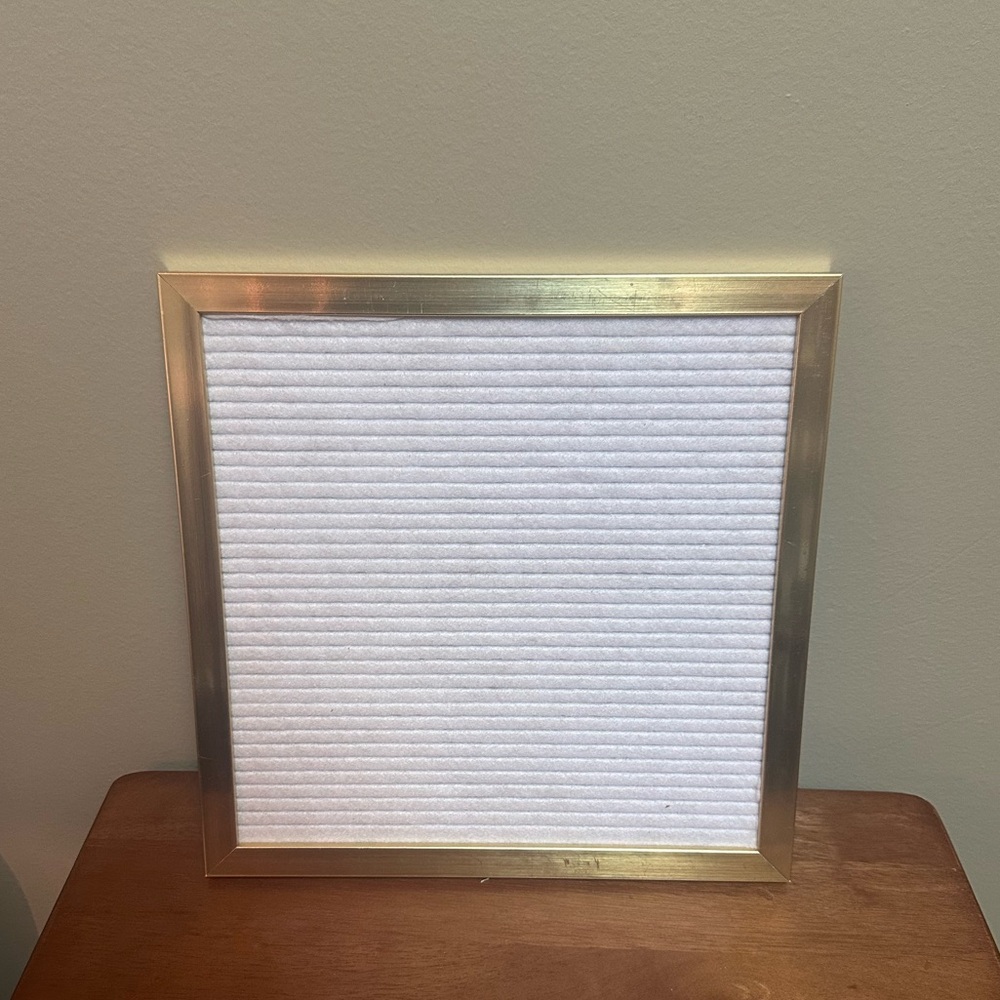 Gold and White Letter Board
